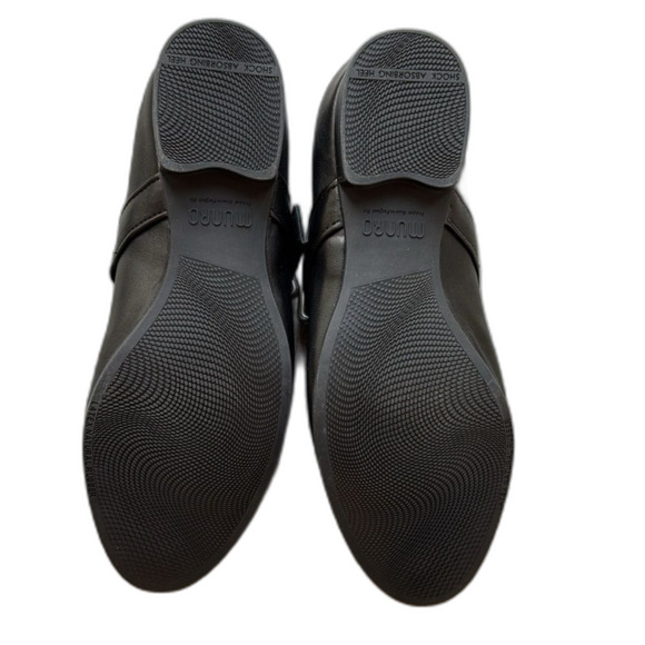 Munro Black Leather MJ Flat Mary Jane Shoes A11-2. Size 8.5M. New without box - Picture 10 of 11